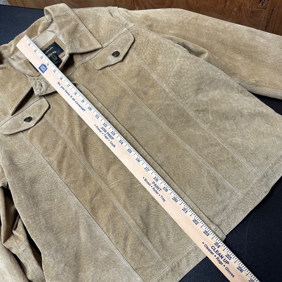 Vintage Fabio Suede Leather Trucker Jacket Cowgirl 90s Brown XL Machine Washable - Picture 9 of 13